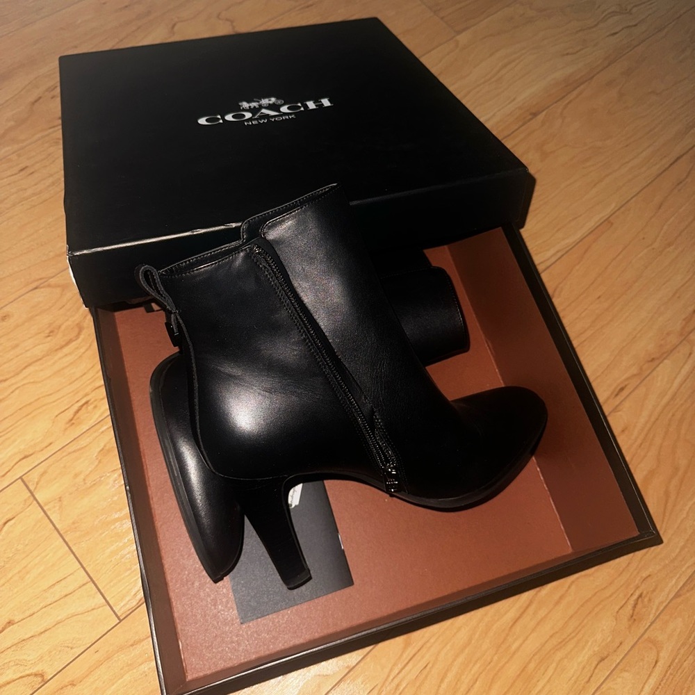 coach black booties